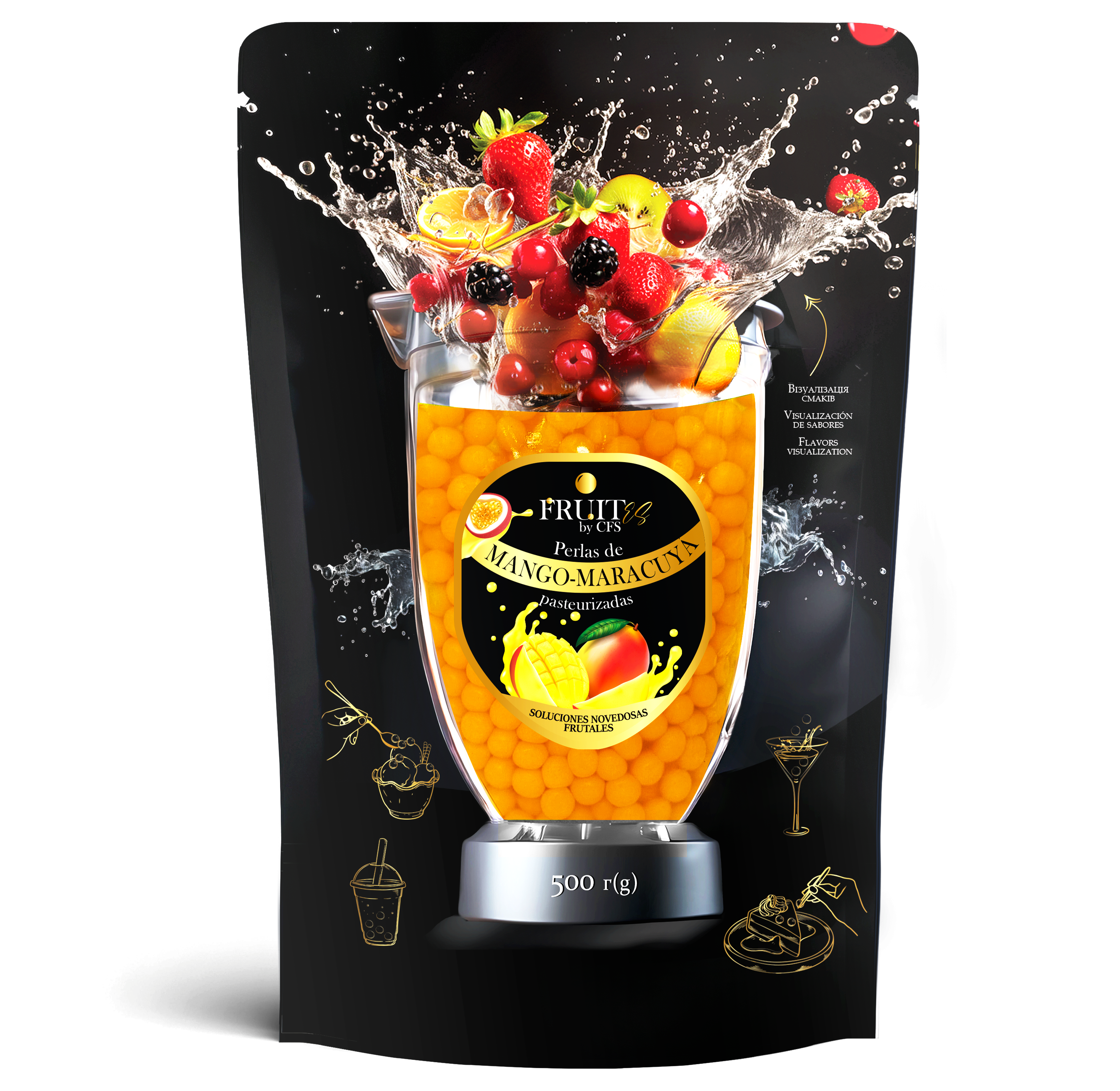 Perlas de MANGO-MARACUYÁ pasteurizadas