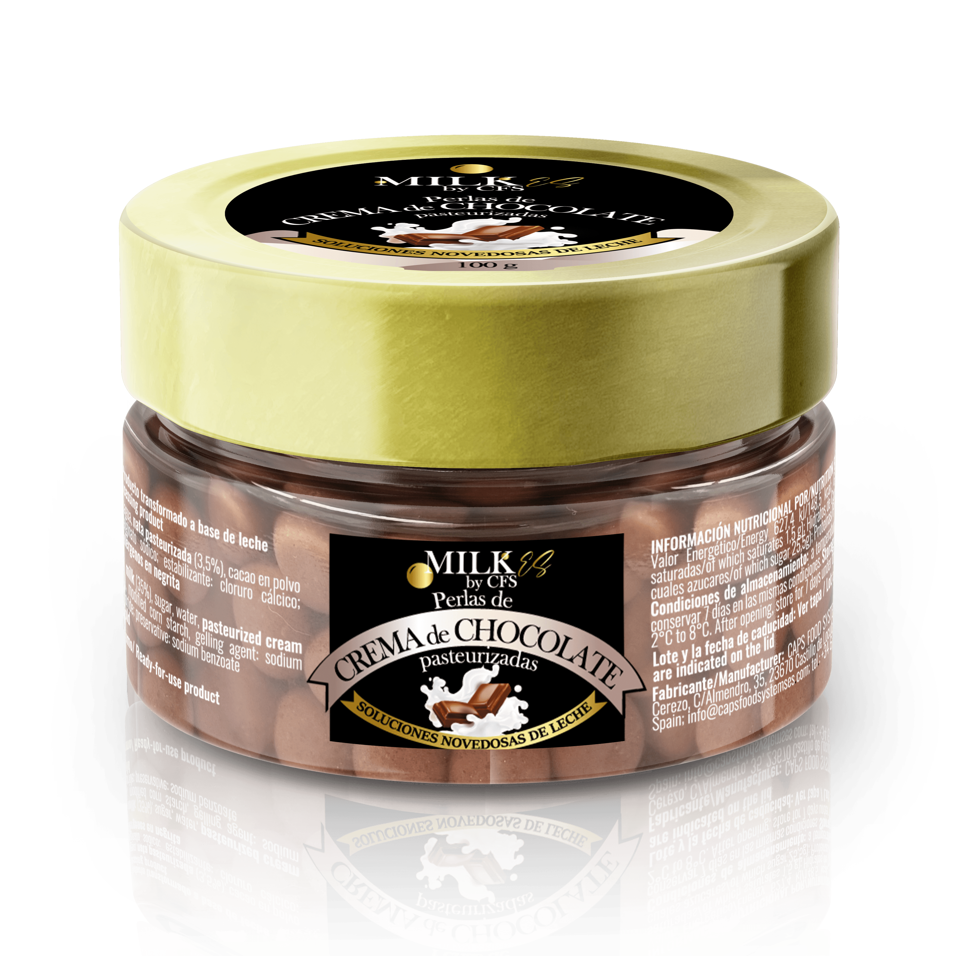 Perlas de CREMA de CHOCOLATE pasteurizadas