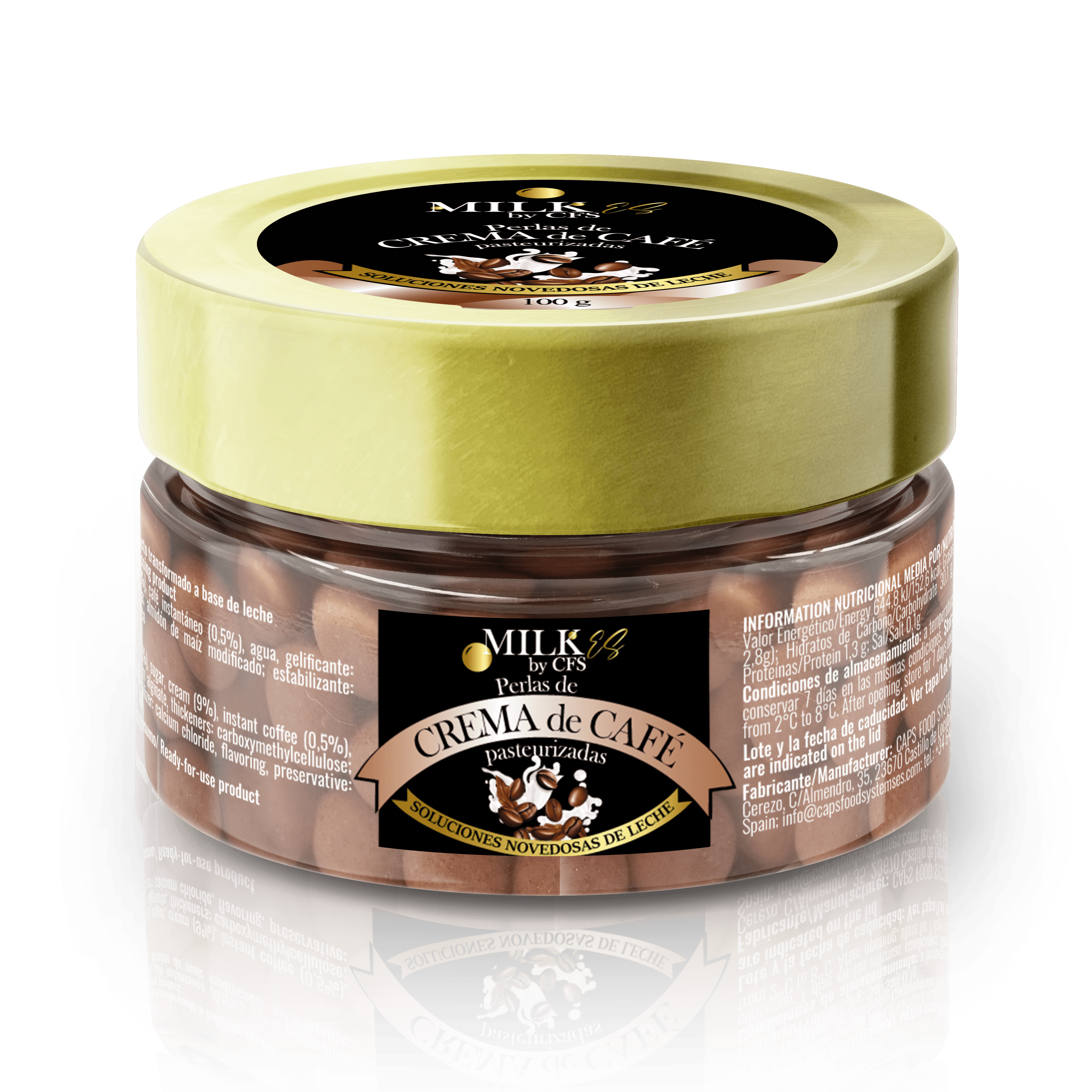 Perlas de CREMA de CAFE рasteurizadas