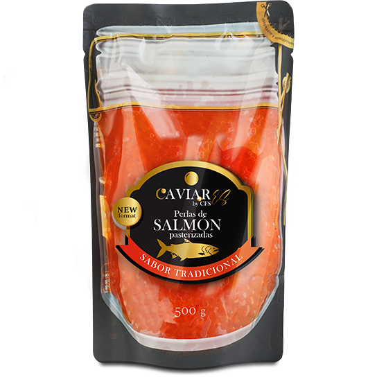 Pasteurized Pearls with Salmon